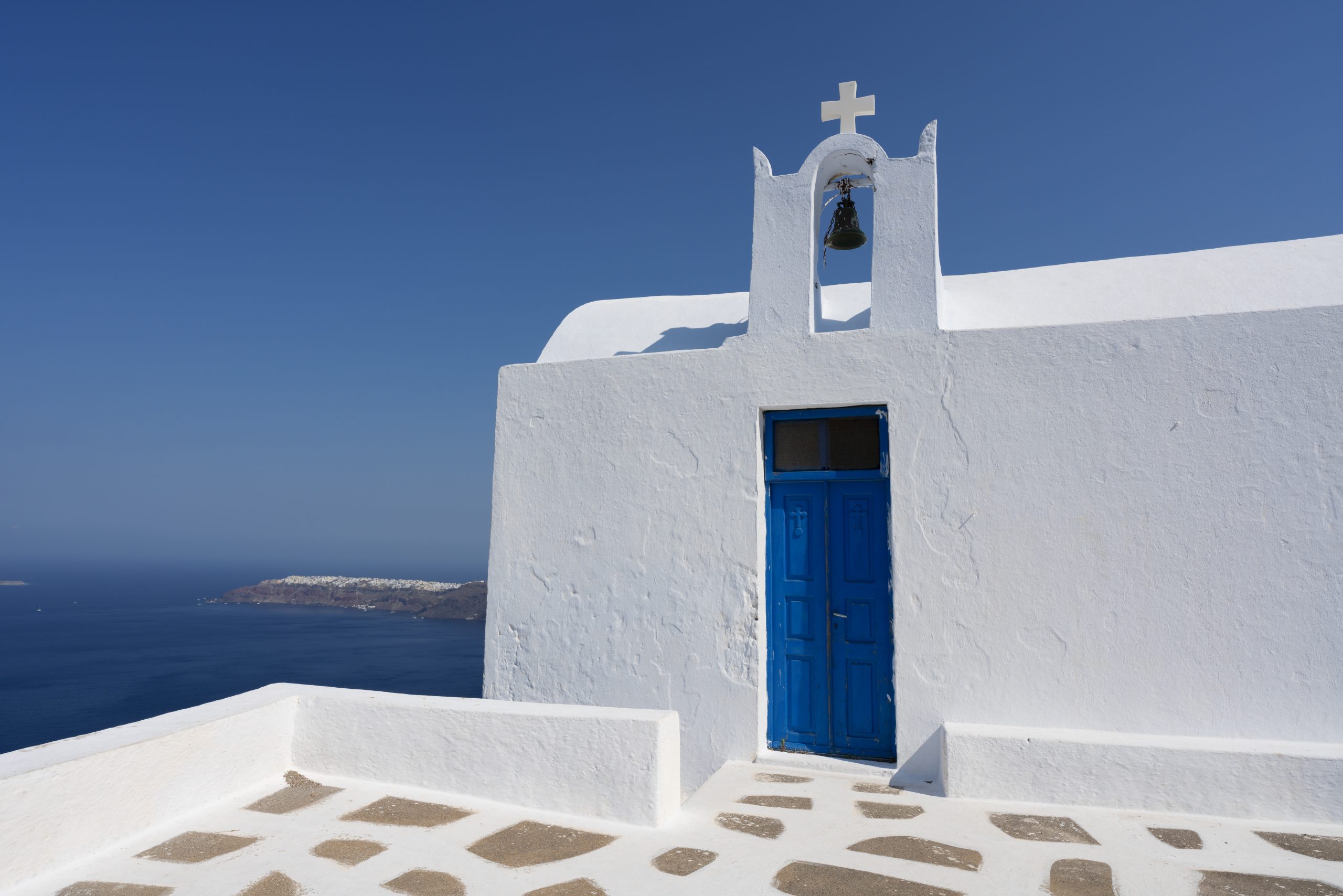 classical church at Imerovigli, Santorini, Greece