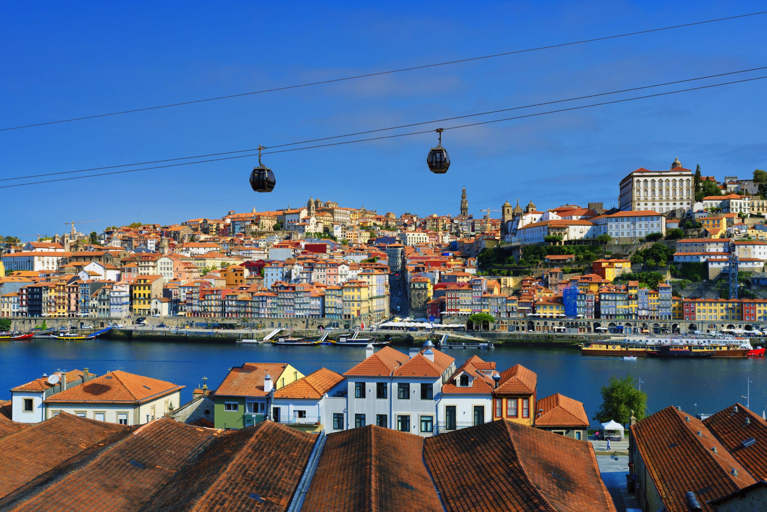 Famous view of Porto and Douro river, Portugal, Europe